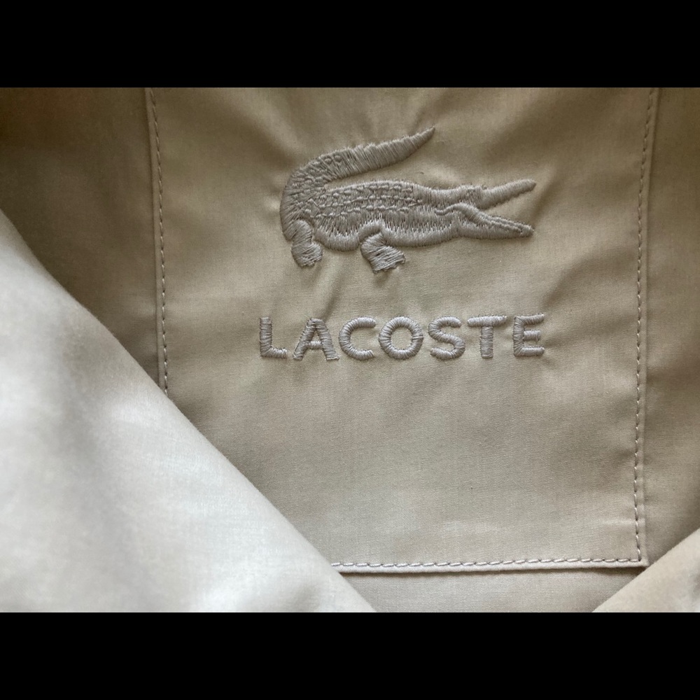 Lacoste trench coat with leather details size 36 - Picture 4 of 5